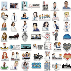 50pcs Doctor Stickers For Mobile Phone Coffee Cup Notebook PVC Waterproof