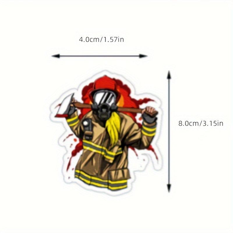50pcs Cartoon Fire Truck Stickers for Water Bottle Computer Notebook Luggage