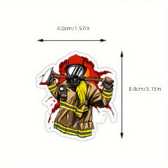 50pcs Cartoon Fire Truck Stickers for Water Bottle Computer Notebook Luggage