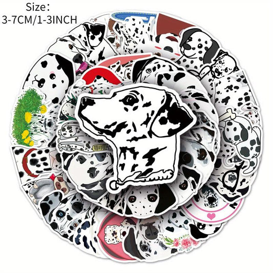 50pcs Dalmatian Series Doodle Stickers Set Waterproof DIY Decorative Creative