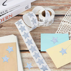 500pcs Holographic Star Stickers 2.54cm Self Adhesive Metallic Glitter Foil