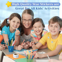 500pcs Holographic Star Stickers 2.54cm Self Adhesive Metallic Glitter Foil