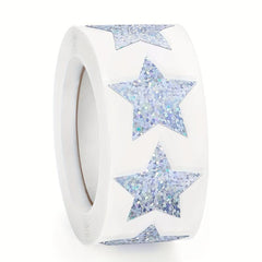 500pcs Holographic Star Stickers 2.54cm Self Adhesive Metallic Glitter Foil