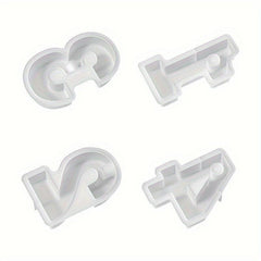1pc Arabic Number Candlestick Silicone Mold DIY Drop Glue Resin Number 1234