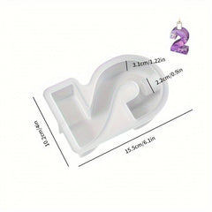 1pc Arabic Number Candlestick Silicone Mold DIY Drop Glue Resin Number 1234