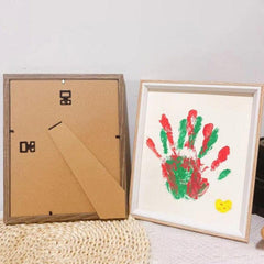 Wooden Photo Frame DIY Couple Handprint Footprint Painting