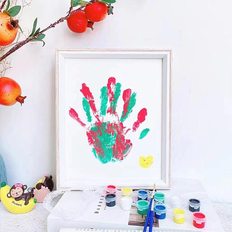 Wooden Photo Frame DIY Couple Handprint Footprint Painting