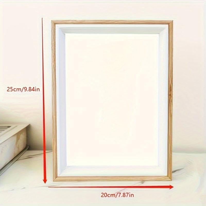 Wooden Photo Frame DIY Couple Handprint Footprint Painting