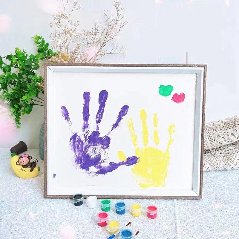 Wooden Photo Frame DIY Couple Handprint Footprint Painting