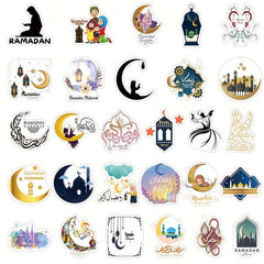 50pcs Ramadan Stickers Eid Party Decorations Supplies