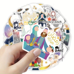 50pcs Ramadan Stickers Eid Party Decorations Supplies