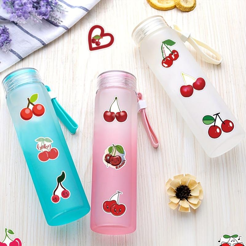 50pcs Cherry Stickers Waterproof Decals For Water Bottles Laptop