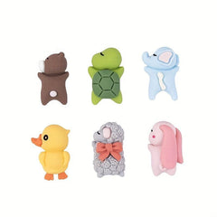 6pcs Resin Animal Tummy DIY Cream Glue Phone Case Patch Sticker