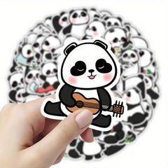 50pcs Cartoon Panda Stickers For Water Cup Laptop Guitar