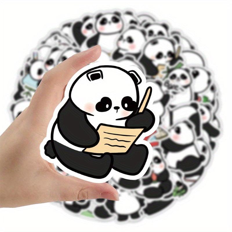 50pcs Cartoon Panda Stickers For Water Cup Laptop Guitar