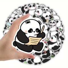 50pcs Cartoon Panda Stickers For Water Cup Laptop Guitar