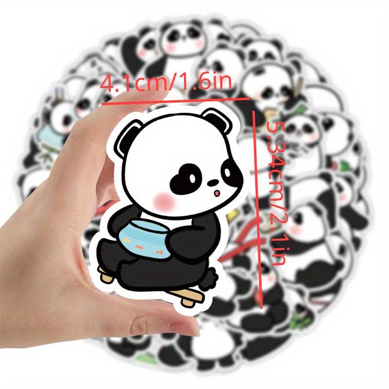 50pcs Cartoon Panda Stickers For Water Cup Laptop Guitar