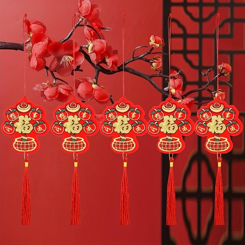 5pcs Double-sided Potted Pendant Decoration