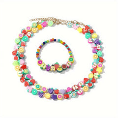 50pcs Soft Clay Beads Mixed Fruit Charm Spacer Beads For DIY Jewelry Random