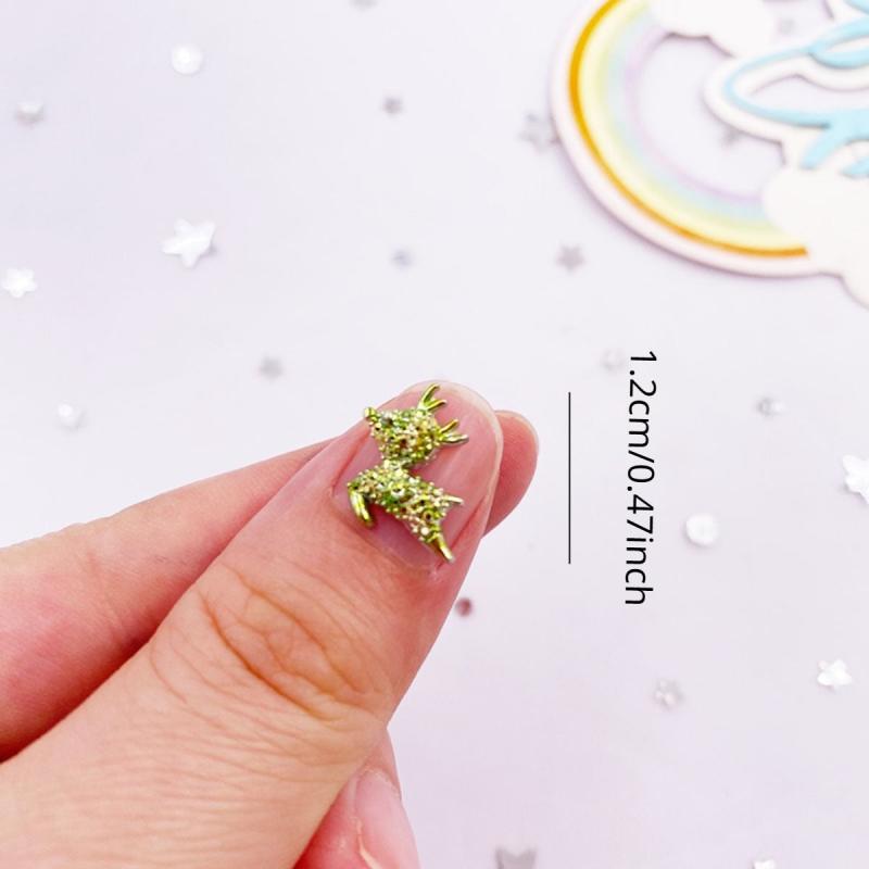 Glitter Resin 3D Mini Deer Figurines - Christmas Applique Nail Art Decor
