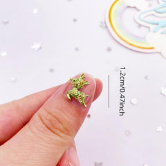 Glitter Resin 3D Mini Deer Figurines - Christmas Applique Nail Art Decor