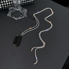 Rhinestone Chain Hair Clip Eye-catching Hair Ornament