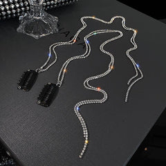 Rhinestone Chain Hair Clip Eye-catching Hair Ornament