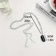 Rhinestone Chain Hair Clip Eye-catching Hair Ornament