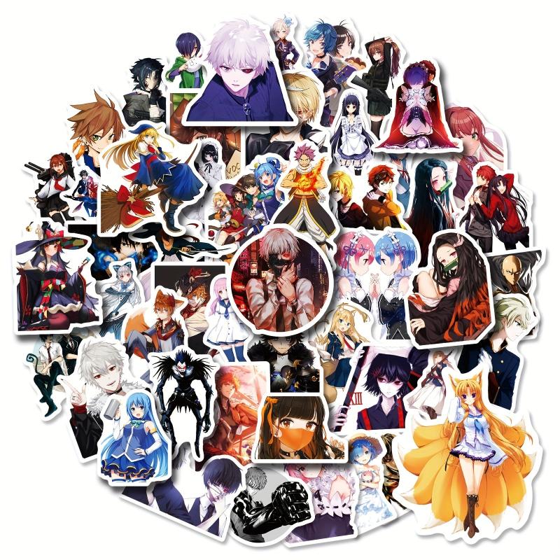 50Pcs Anime Vinyl Stickers Waterproof Laptop Bumper Skateboard Decals
