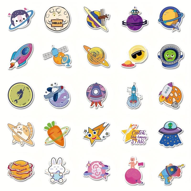 50pcs Planet Stickers Vinyl Waterproof Stickers For Teens