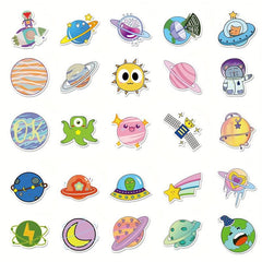 50pcs Planet Stickers Vinyl Waterproof Stickers For Teens