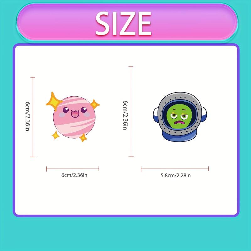 50pcs Planet Stickers Vinyl Waterproof Stickers For Teens