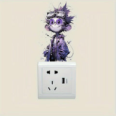 Little Monkey Switch Decorative Plastic Sticker