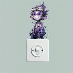 Little Monkey Switch Decorative Plastic Sticker