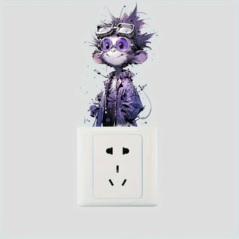 Little Monkey Switch Decorative Plastic Sticker