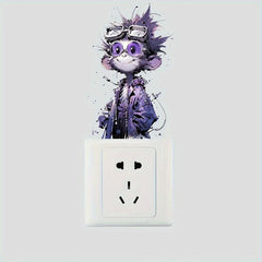 Little Monkey Switch Decorative Plastic Sticker