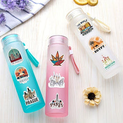 50pcs Outdoor Hiking Stickers Waterproof Travel Nature Decals Car Luggage Decor