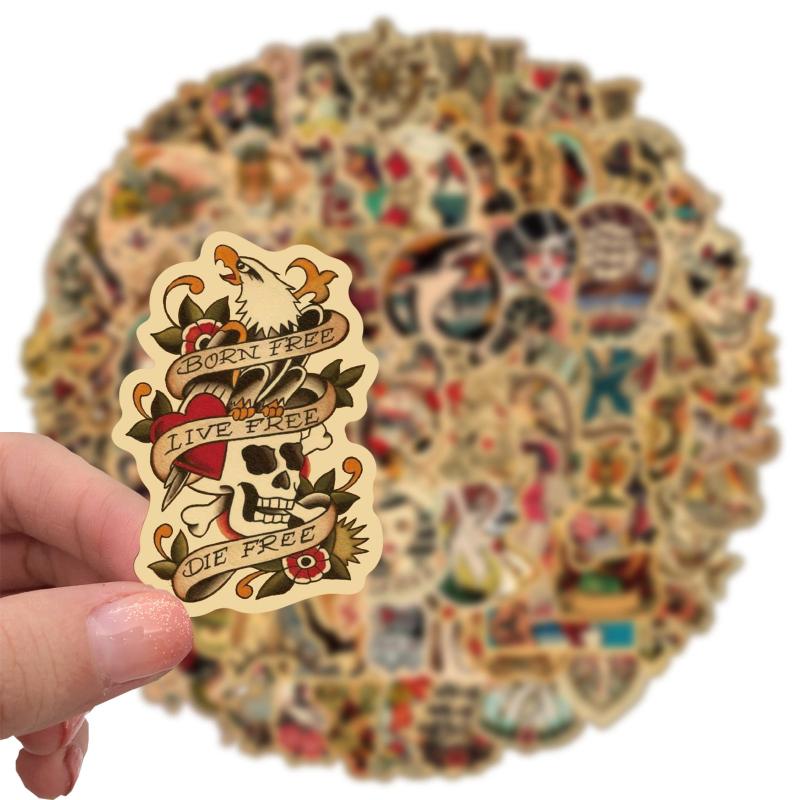 Retro Cartoon Stickers - 50-100pcs for Phone Cases, Notebooks & Suitcases