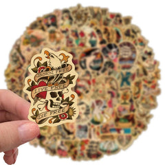 Retro Cartoon Stickers - 50-100pcs for Phone Cases, Notebooks & Suitcases