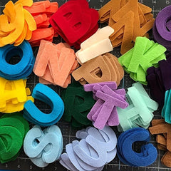 40 Mini Felt Fabric Sheets Patchwork Sewing DIY Craft Assorted Pack Nonwoven