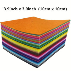 40 Mini Felt Fabric Sheets Patchwork Sewing DIY Craft Assorted Pack Nonwoven