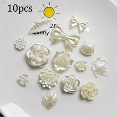 10 Pcs Flat Back Cabochons for Phone Case & Jewelry Making