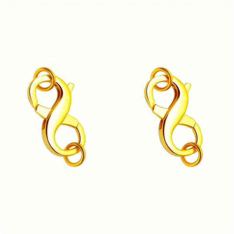 2pcs Double Opening Lobster Clasps Necklace Clip Short Pendant Buckles