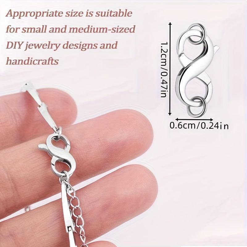 2pcs Double Opening Lobster Clasps Necklace Clip Short Pendant Buckles