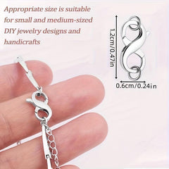 2pcs Double Opening Lobster Clasps Necklace Clip Short Pendant Buckles