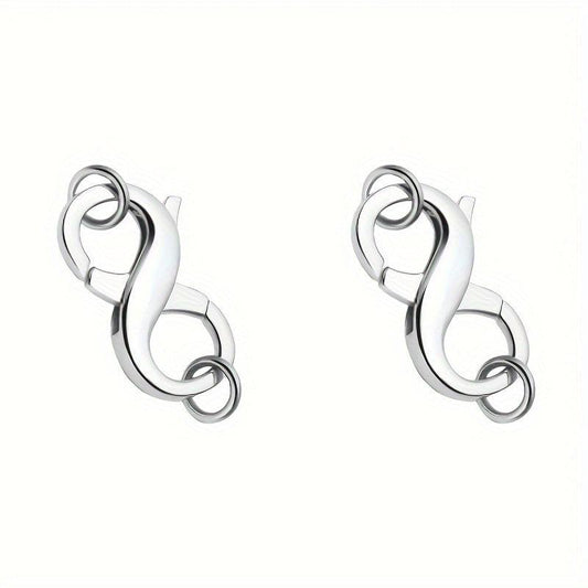 2pcs Double Opening Lobster Clasps Necklace Clip Short Pendant Buckles