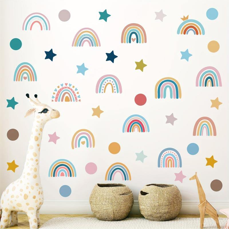 76 Rainbow Waterproof Stickers for Water Bottle Phone Case Laptop Skateboard