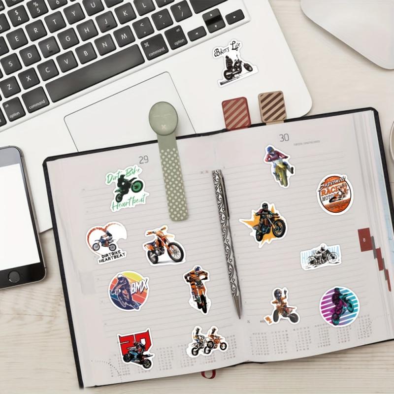 62pcs Motocross Stickers Waterproof Motorbike Stickers For Teens
