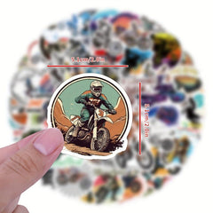 62pcs Motocross Stickers Waterproof Motorbike Stickers For Teens