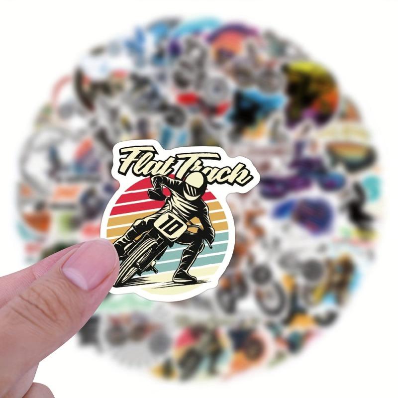 62pcs Motocross Stickers Waterproof Motorbike Stickers For Teens